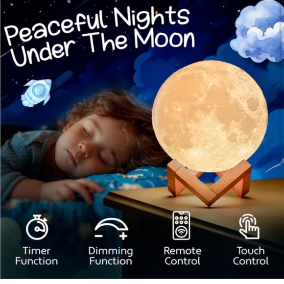 M501 NEW Upgraded Moon Light 16 Colors Touch Control Rechargeable (20 Hours) - Picture 4 of 4